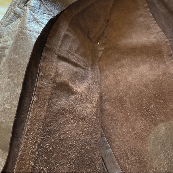 Vintage Bisou Bisou Genuine Leather Cropped Vest M - Picture 6 of 11